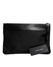 Multicolor Leopard Jacquard Print Logo Plaque Pouch Bag