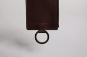 Dolce & Gabbana Brown Calf Leather Lanyard Logo Card Holder Wallet Dolce & Gabbana