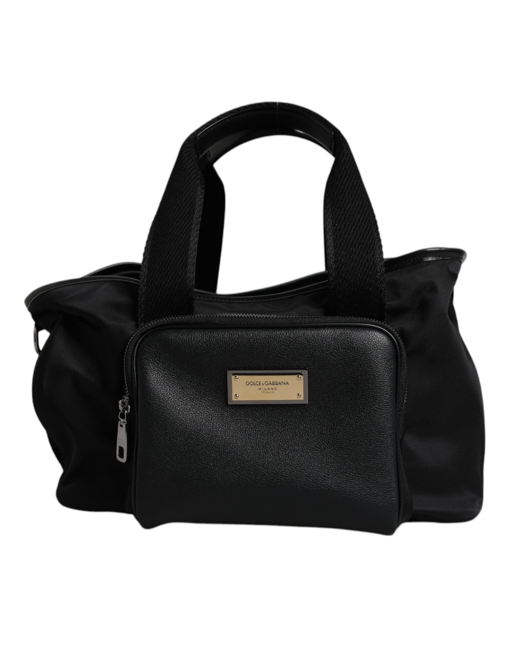 Black Shoulder Strap Pet Carry Logo Plaque Bag