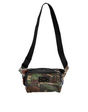 Multicolor Camouflage Patchwork Logo Waist Fanny Pack Bag