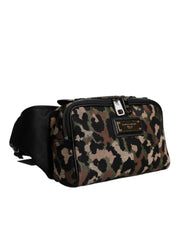 Multicolor Leopard DG Logo Belt Waist Fanny Pack Bag