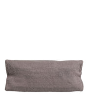 Grey Alpaca Wool Logo Plaque Tote Shoulder Bag