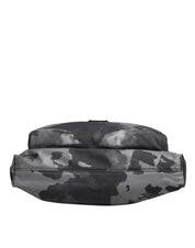 Gray Camo Cotton Multiple Compartments Tote Bag