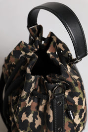 Dolce & Gabbana Multicolor Leopard Cotton Shoulder Bucket Bag Dolce & Gabbana