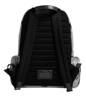 Polyester Gray Black DG Logo Plaque Backpack Bag