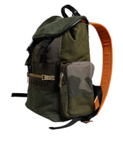Dolce & Gabbana Military Green Patchwork School Backpack Bag Dolce & Gabbana