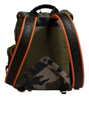 Dolce & Gabbana Military Green Patchwork School Backpack Bag Dolce & Gabbana