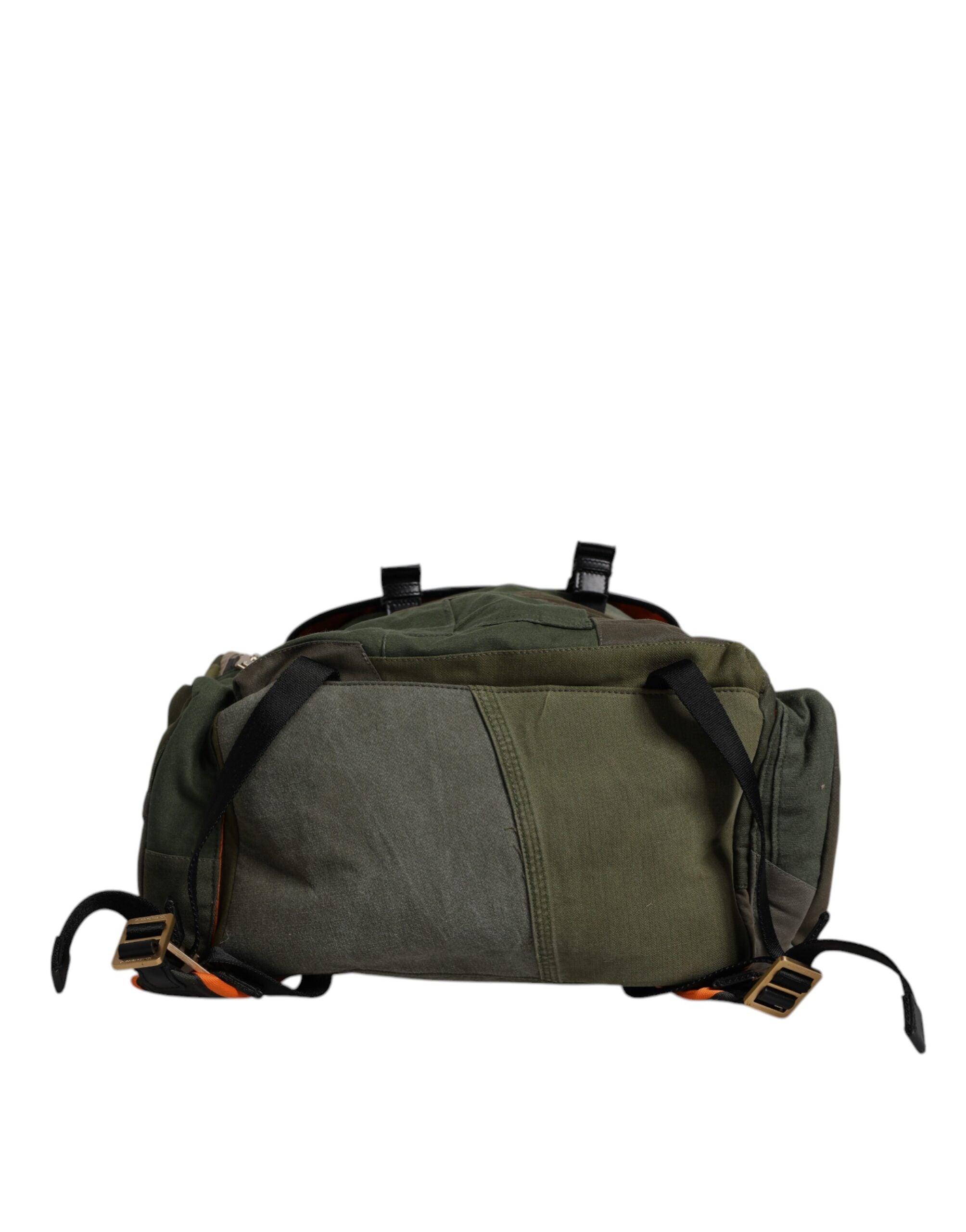 Dolce & Gabbana Military Green Patchwork Travel Backpack Bag Dolce & Gabbana