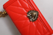 Dolce & Gabbana Red Quilted Devotion Crossbody Chain Phone Cover Bag Dolce & Gabbana