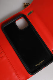 Dolce & Gabbana Red Quilted Devotion Crossbody Chain Phone Cover Bag Dolce & Gabbana