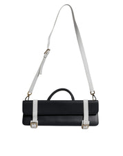 Blue White Calfskin Leather Crossbody Shoulder Bag