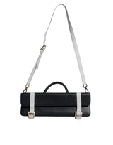 Blue White Calfskin Leather Crossbody Shoulder Bag