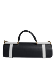 Blue White Calfskin Leather Crossbody Shoulder Bag