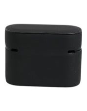 Black Orange Silicone Embossed Logo Airpods Case