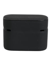 Black Orange Silicone Embossed Logo Airpods Case