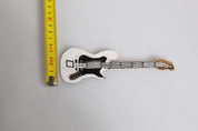Gold Brass Logo Beaded Guitar Pin Brooch