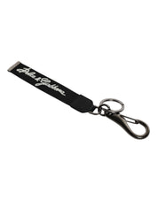 Black White DG Logo Silver Men Keychain Polyester Keyring