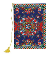 Multicolor Polyester Carretto Siciliano Print Notebook