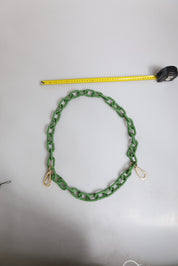 Green Plexy Acrylic Chunky Gold Hardware Wallet Chain
