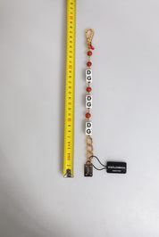 Multicolor Gold Tone Brass Chain DG Logo Dice Bracelet