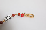 Dolce & Gabbana Multicolor Gold Tone Brass Chain DG Logo Dice Bracelet Dolce & Gabbana
