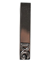 Silver Tone Brass Logo Branded Tie Clip Bar