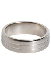 Silver Tone Brass Clear Crystal DG Logo Ring