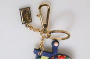 Multicolor Gold Tone Carretto Keychain Keyring