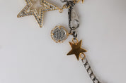 Silver Gold Brass Embellished Waist Chain Belt