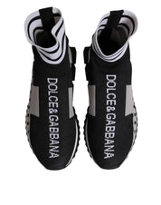 Black Gray Sorrento Socks Women Sneakers Shoes