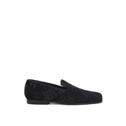 Blue Leather Slip-On Loafers