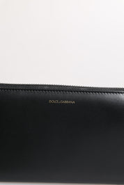 Black Blue Exotic Leather Embossed Continental Wallet