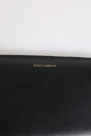 Black Blue Exotic Leather Embossed Continental Wallet