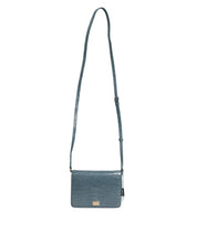 Green Exotic Leather DG Plaque Crossbody Mini Bag