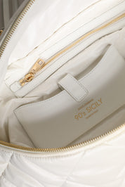 Dolce & Gabbana White Quilted Logo Plaque Belt Waist Fanny Pack Bag Dolce & Gabbana