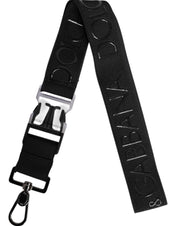 Black Stretch Polyester Rubberised DG Logo Keychain