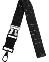 Black Stretch Polyester Rubberised DG Logo Keychain