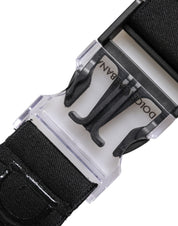 Black Stretch Polyester Rubberised DG Logo Keychain