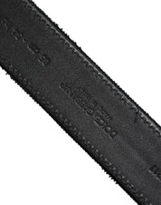Dolce & Gabbana Black Cotton Silver Tone Metal Buckle Belt Dolce & Gabbana