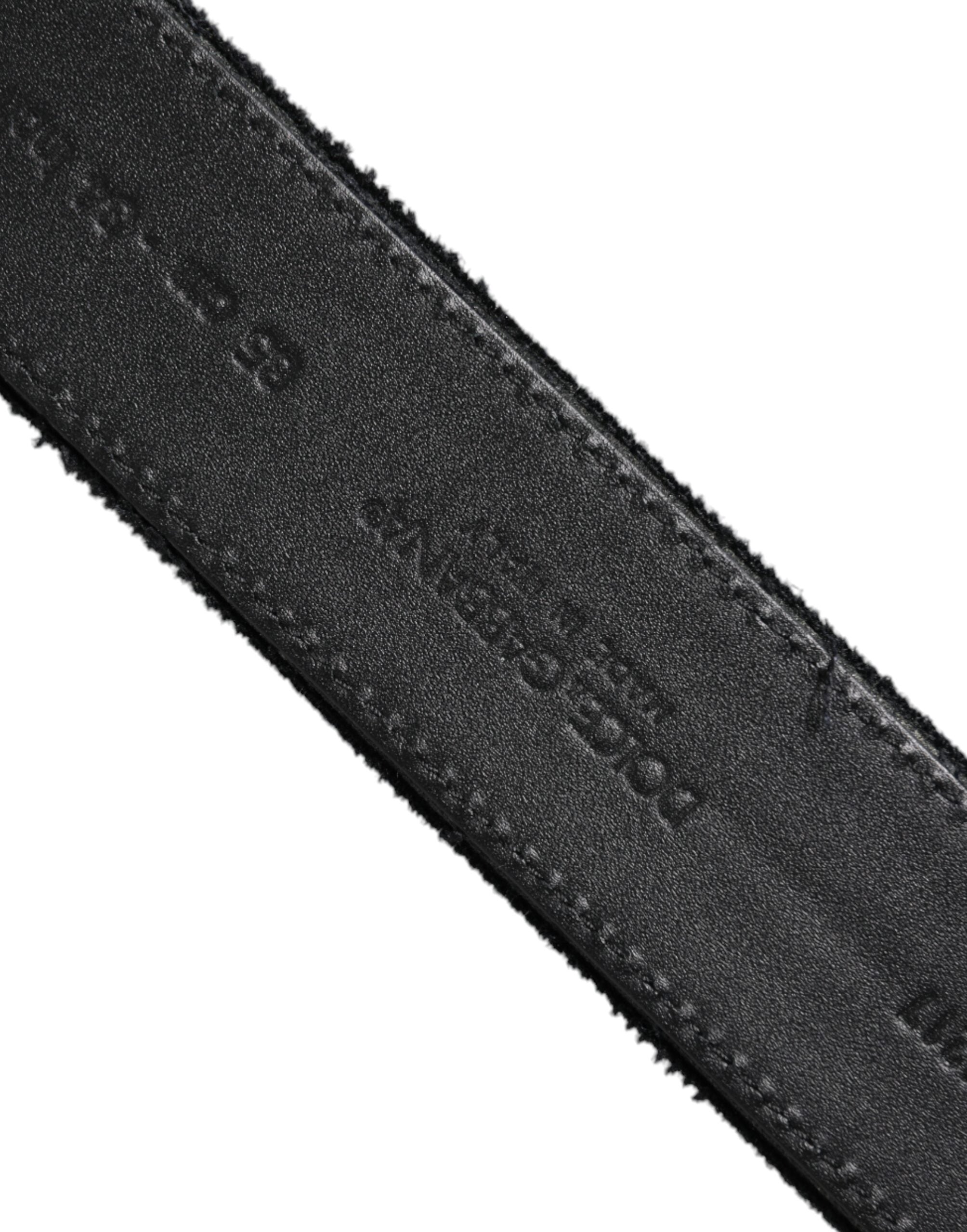 Dolce & Gabbana Black Cotton Silver Tone Metal Buckle Belt Dolce & Gabbana