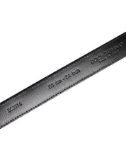 Gray Leather Silver Tone Metal Buckle Belt