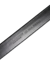 Dolce & Gabbana Black Brown Leather Classic Metal Buckle Belt Dolce & Gabbana