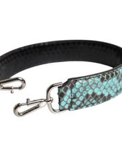 Black Blue Exotic Leather Bag Shoulder Strap