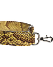Yellow Exotic Leather Bag Shoulder Strap