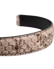 Black Cream Exotic Leather Bag Shoulder Strap