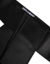 Dolce & Gabbana Black Satin Wide Waist Belt Dolce & Gabbana
