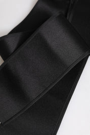 Dolce & Gabbana Black Satin Wide Waist Belt Dolce & Gabbana