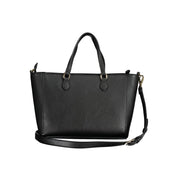 Nero Polyurethane Women's Bag with Adjustable Shoulder Strap