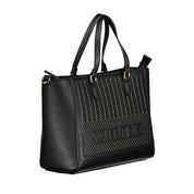 Nero Polyurethane Women's Bag with Adjustable Shoulder Strap