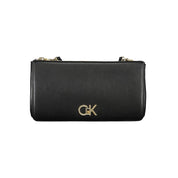 Black Polyester Women Shoulder Bag